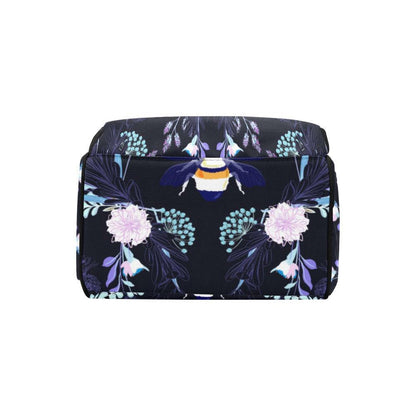 Botanical Bee Diaper Backpack, Floral Mom Bag, Stroller Organizer