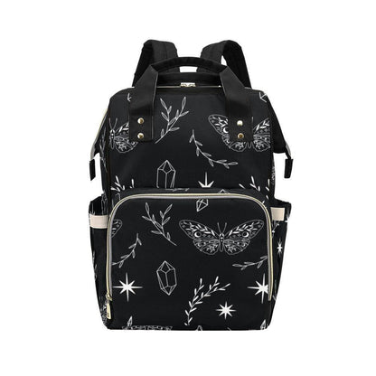 Celestial Butterfly Backpack, Gothic Occult Diaper Bag, Fairycore Mom Organizer