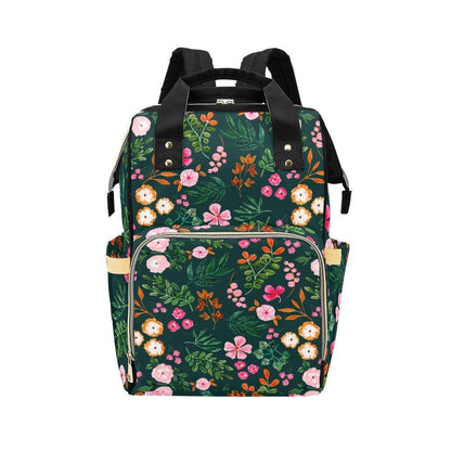 Floral Mom Backpack, Botanical Diaper Bag, Garden Stroller Organizer