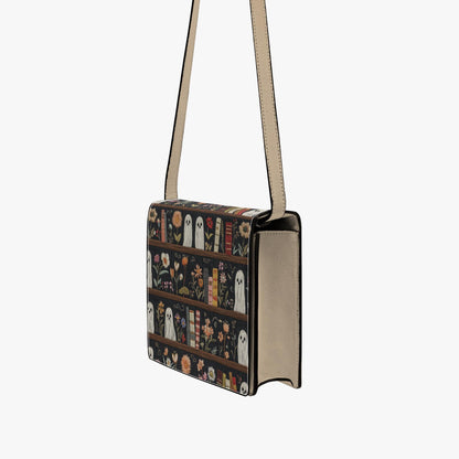Bookish Crossbody Bag, Literary Ghost Purse, Cottage Gothic Librarian Gift
