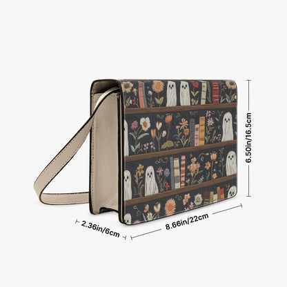 Bookish Crossbody Bag, Literary Ghost Purse, Cottage Gothic Librarian Gift