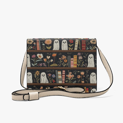 Bookish Crossbody Bag, Literary Ghost Purse, Cottage Gothic Librarian Gift