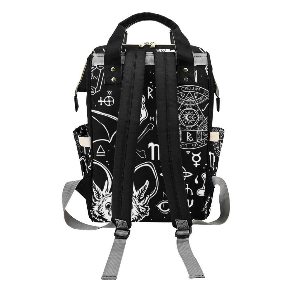 Gothic Diaper Bag Backpack Witchy Mom Baby Travel Bag Nursery Organizer