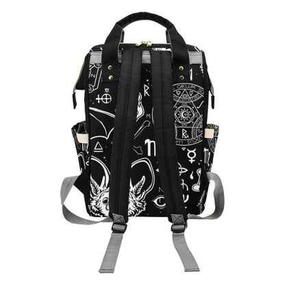 Gothic Diaper Bag Backpack Witchy Mom Baby Travel Bag Nursery Organizer