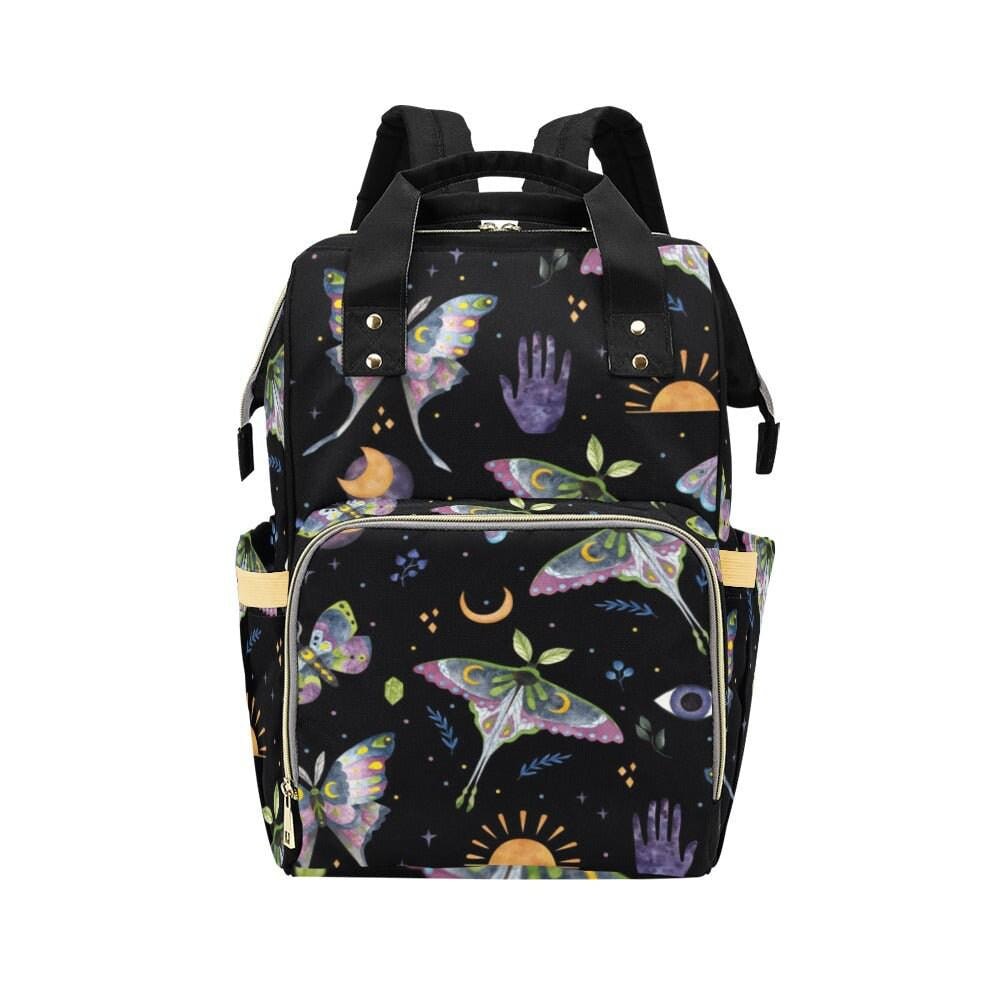 Celestial Diaper Bag Backpack, Witchy Mom Backpack, Baby Travel Organizer