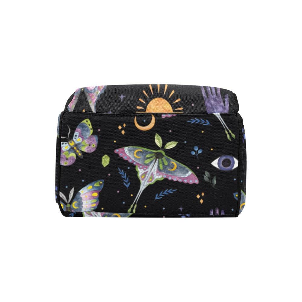 Celestial Diaper Bag Backpack, Witchy Mom Backpack, Baby Travel Organizer