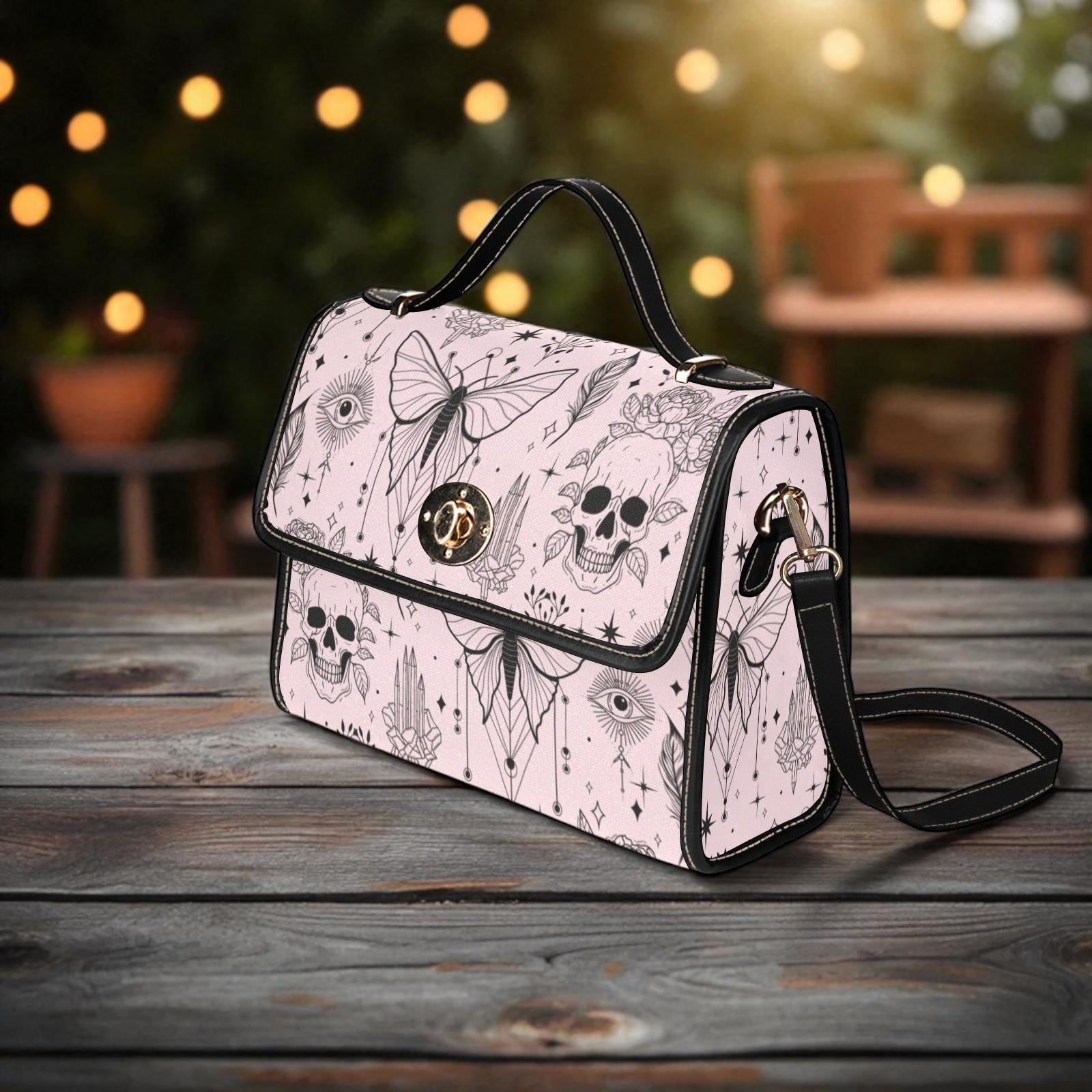 bb8e9bc0-2c8d-428c-b51e-25e2a71eea5e Waterproof Canvas Bag-Black (All Over Print) (Model 1641)