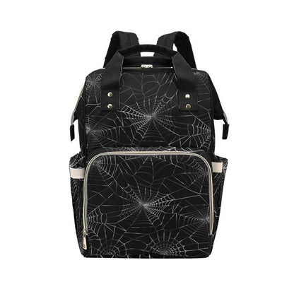 Spiderweb Occult Diaper Backpack, Creepy Cute Goth Baby Bag, Witchy Mom Gear