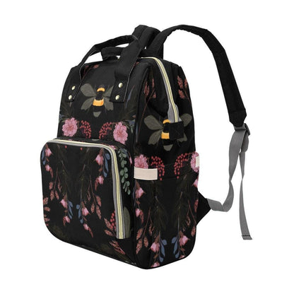 Bumblebee Floral Diaper Bag, Enchanted Garden Backpack, Botanical Baby Travel Bag