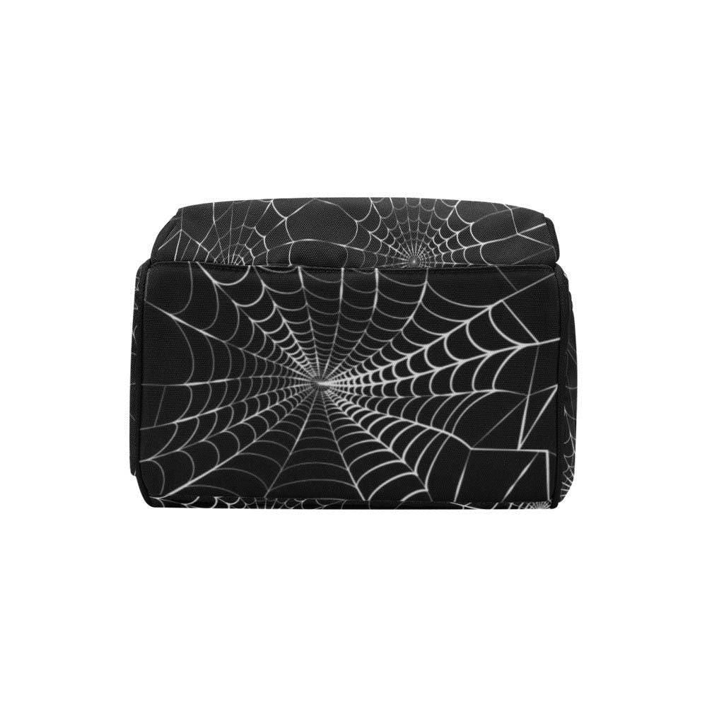 Spiderweb Occult Diaper Backpack, Creepy Cute Goth Baby Bag, Witchy Mom Gear
