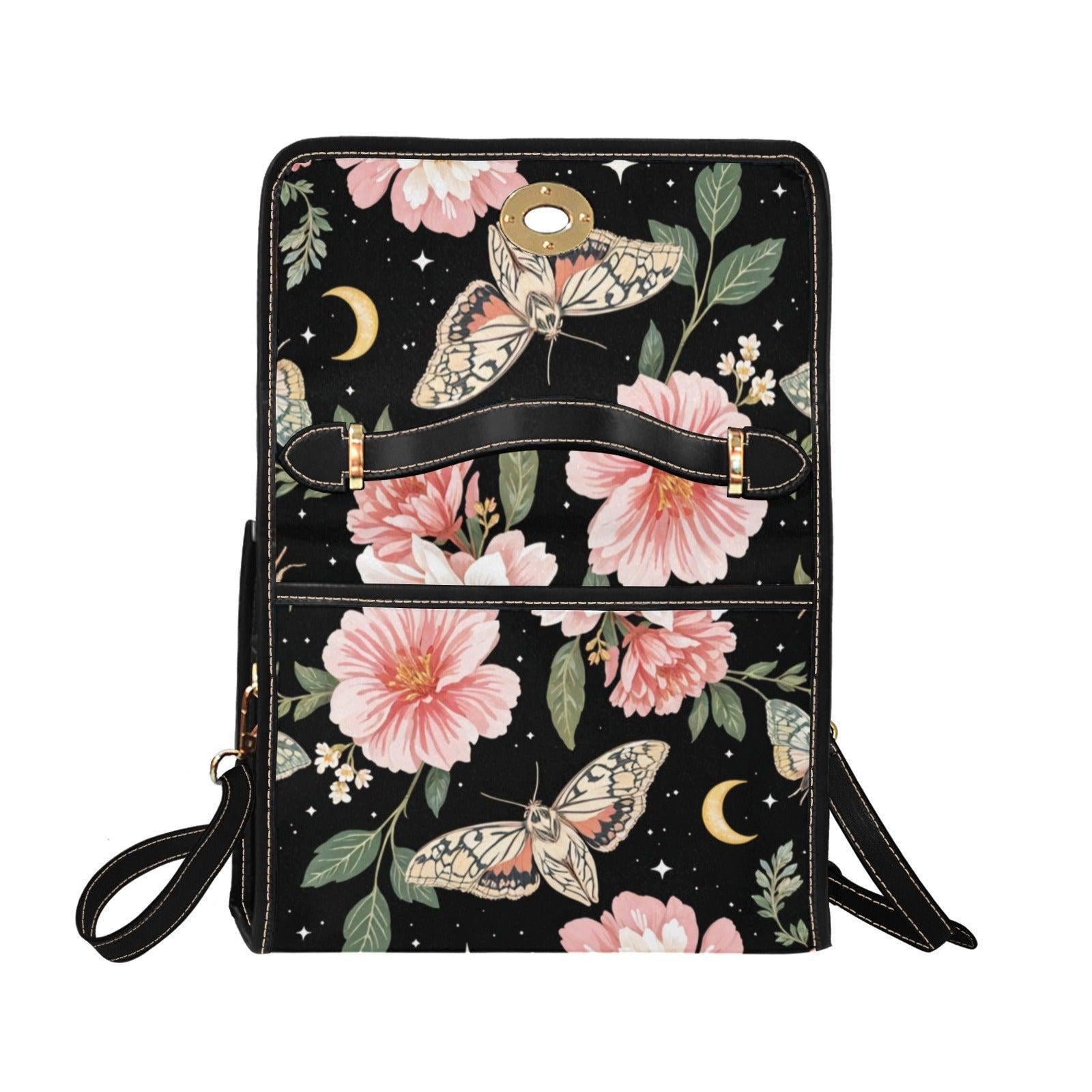 Moonlit Moth & Peony Purse – Whimsical Vintage-Inspired Gift for Her