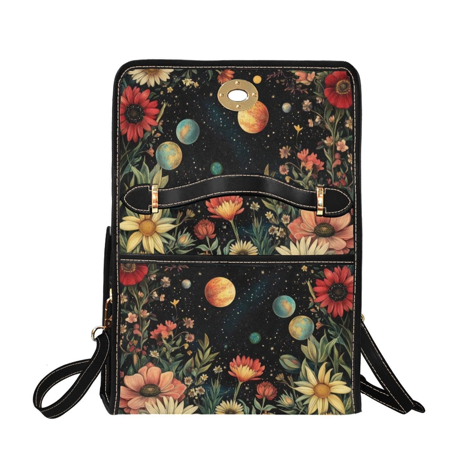 Cosmic Planets Tote Bag – Colorful Galaxy Garden Print