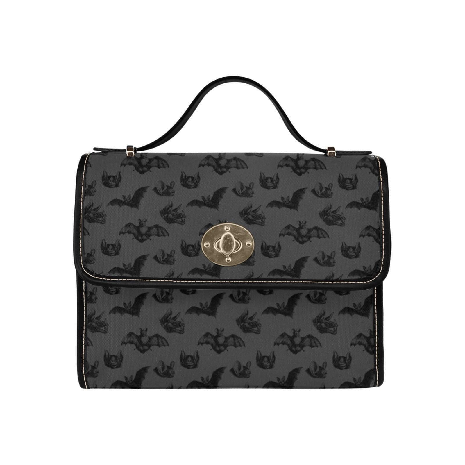 Bat Purse, Gothic Top Handle Handbag, Halloween Shoulder Bag