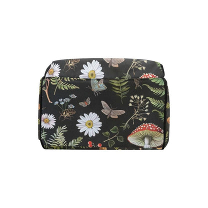 Woodland Diaper Bag Backpack, Mushroom Forest Baby Travel Pack, Botanical Nursery Organizer