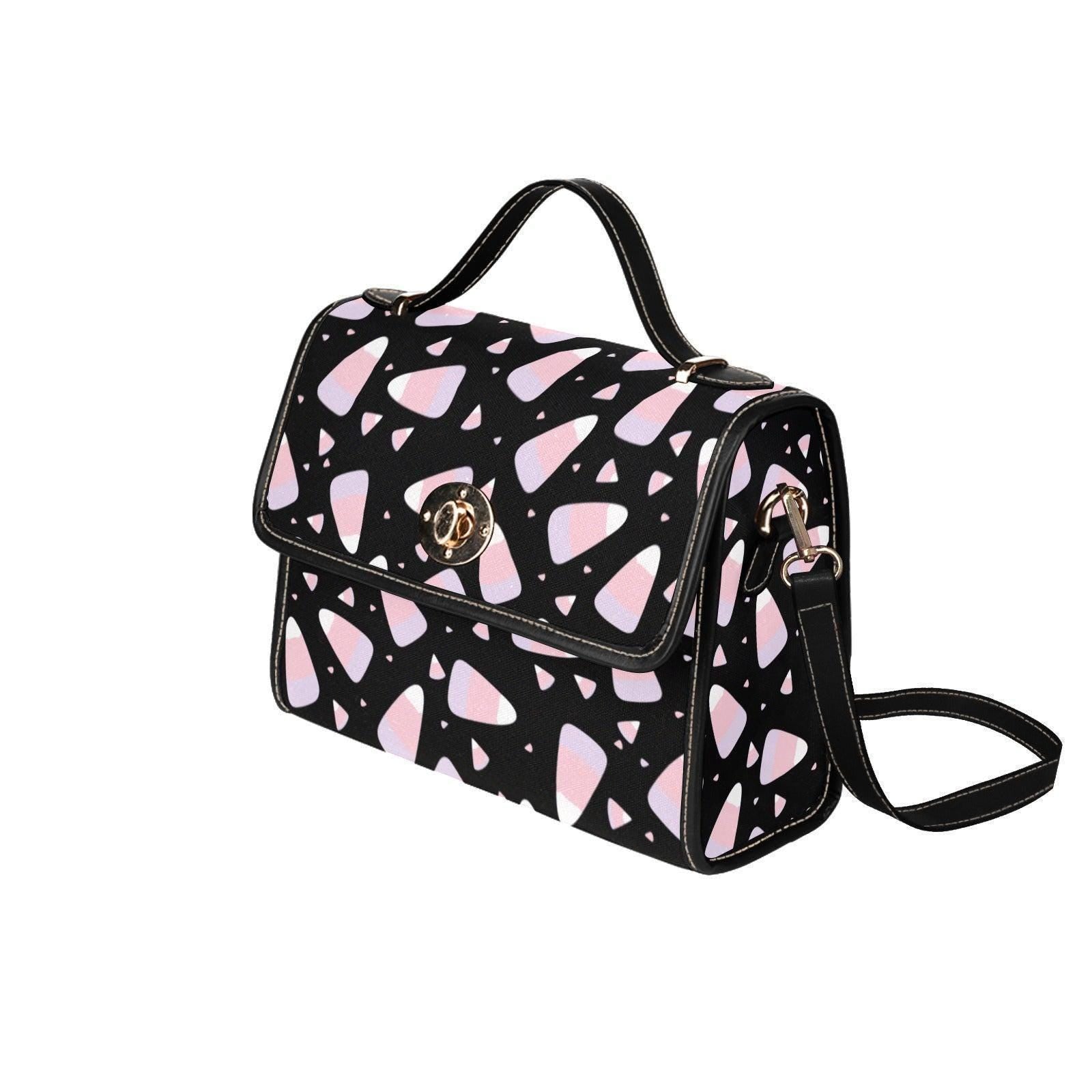Candy Corn Handbag, Pastel Goth Purse, Cute Halloween Top Handle Bag