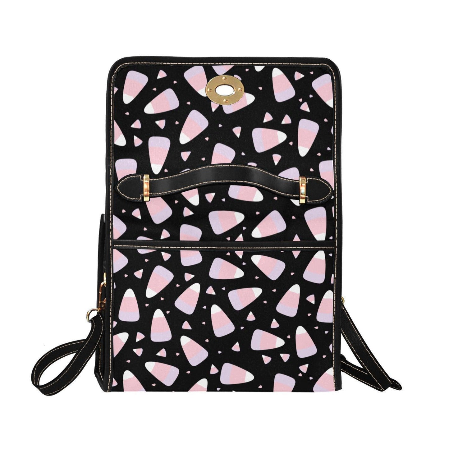 Candy Corn Handbag, Pastel Goth Purse, Cute Halloween Top Handle Bag
