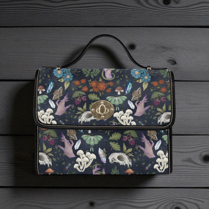 Occult Mushroom Forest Backpack, Witchy Cottagecore Diaper Bag, Mystical Woodland Travel Bag