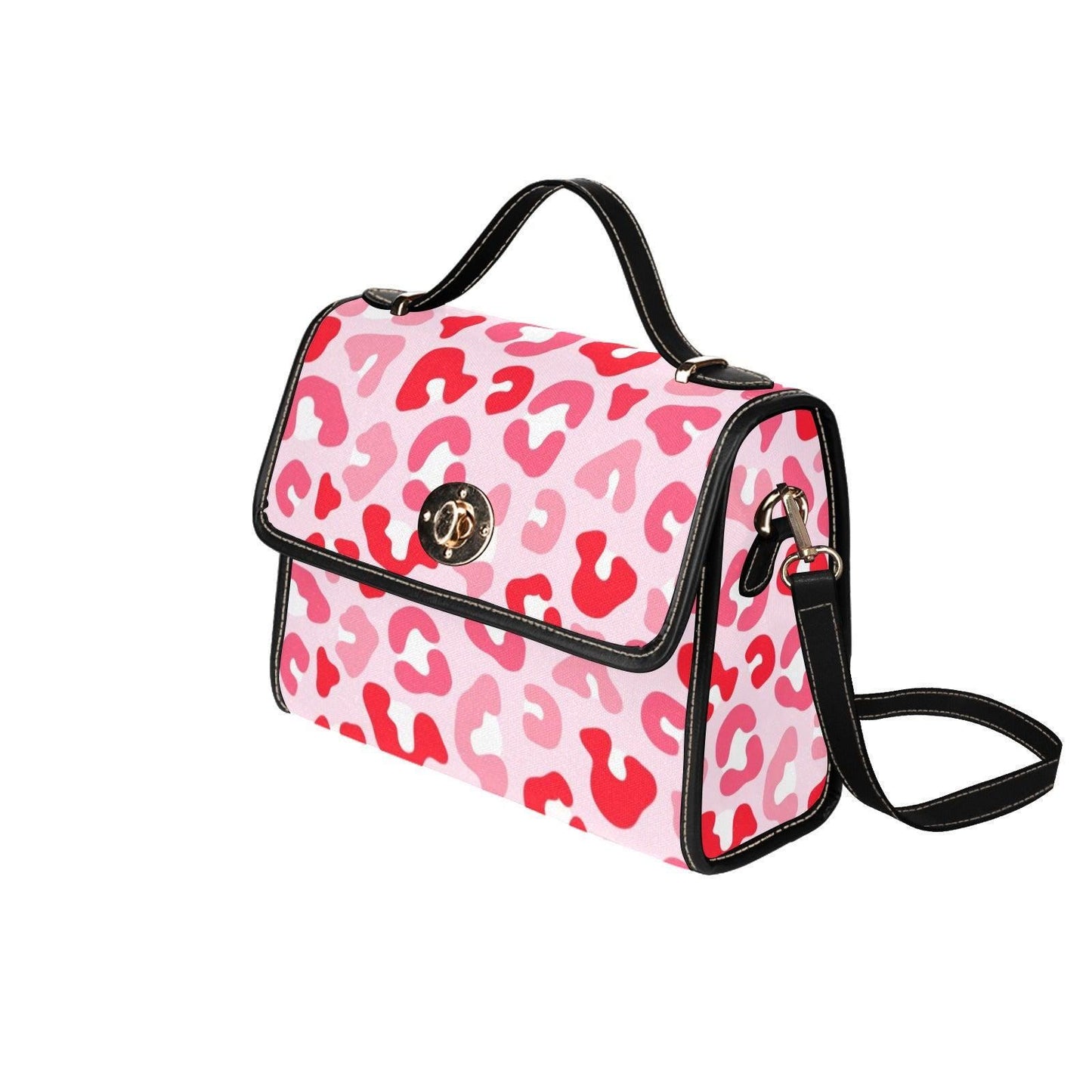 Pink Leopard Purse, Top Handle Handbag, Cute Statement Bag for Everyday Outfit