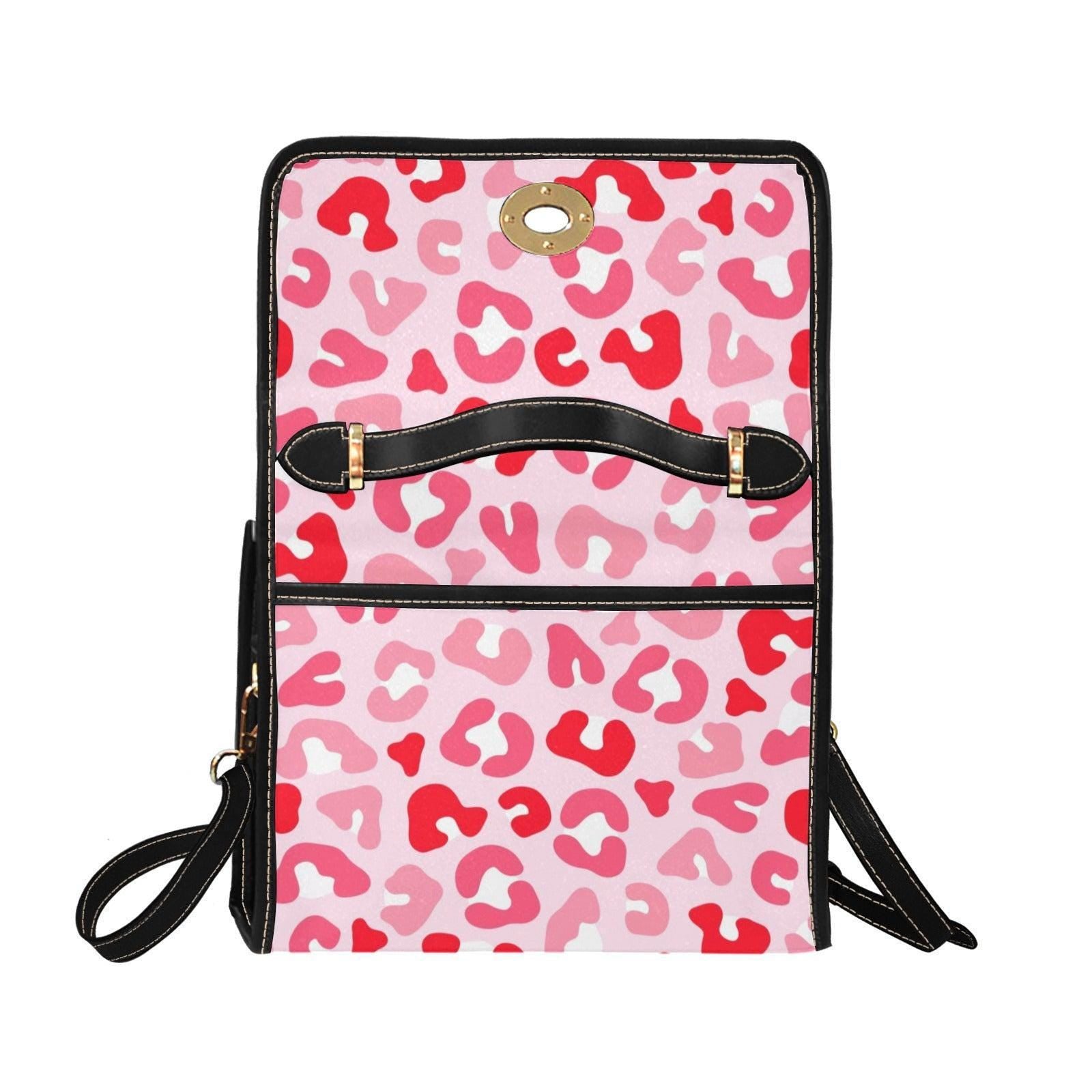 Pink Leopard Purse, Top Handle Handbag, Cute Statement Bag for Everyday Outfit