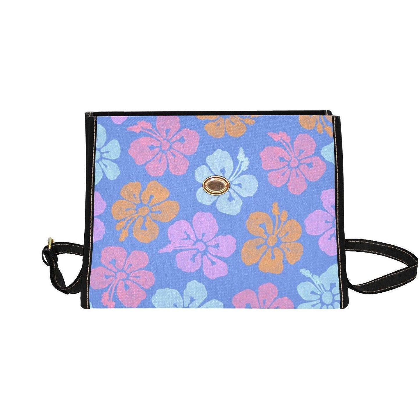 Tropical Hibiscus Handbag, Pastel Island Resort Top Handle Purse