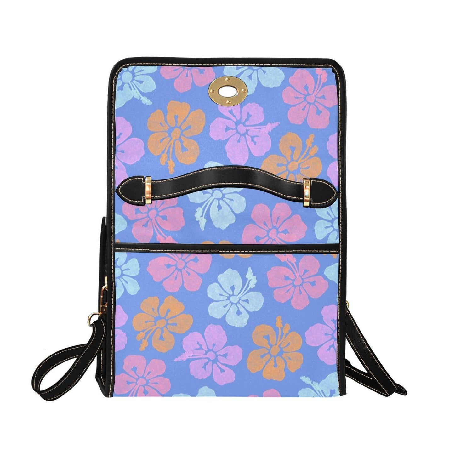 Tropical Hibiscus Handbag, Pastel Island Resort Top Handle Purse