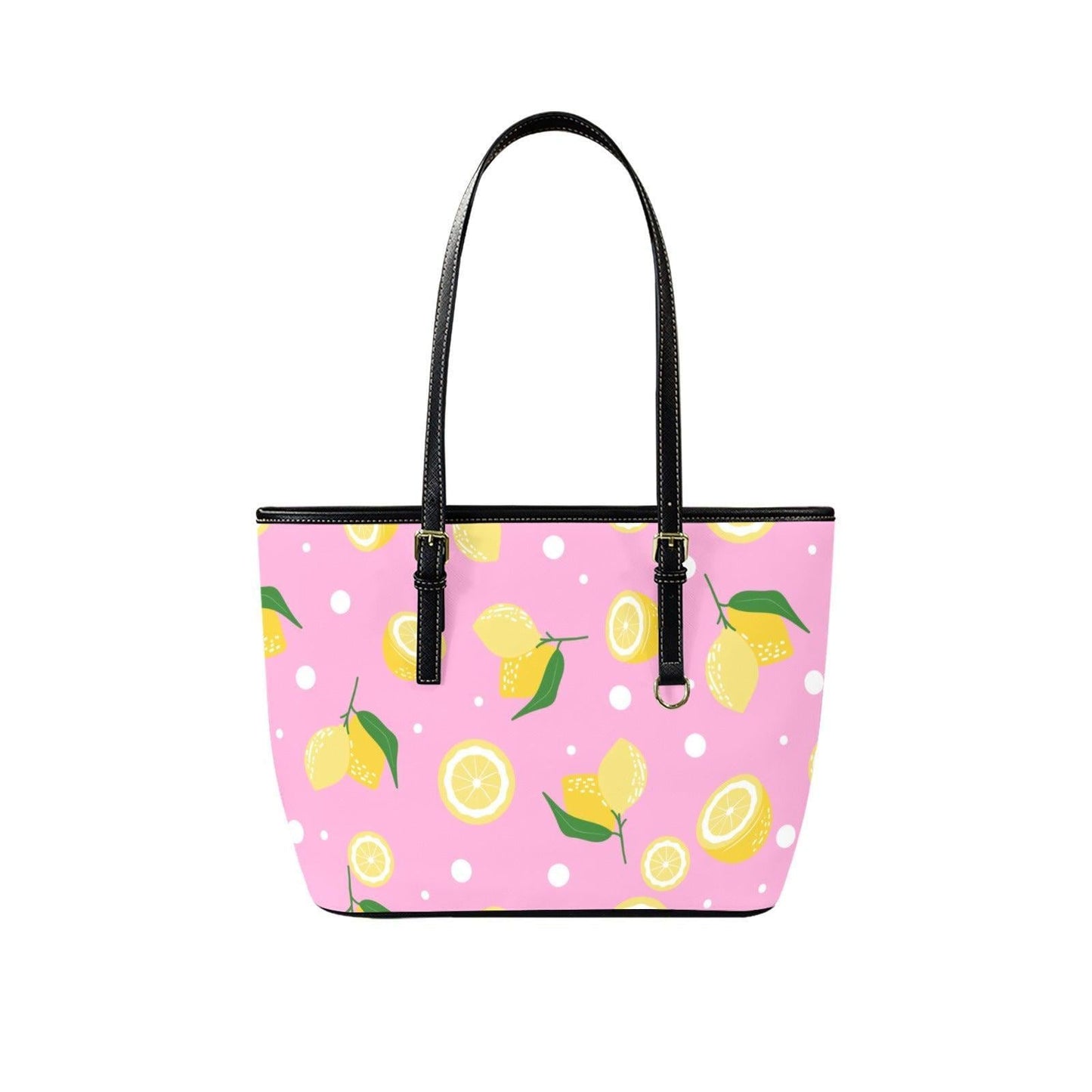 Pink Lemon Tote Bag Citrus Shopper Purse Fruit Market Carryall