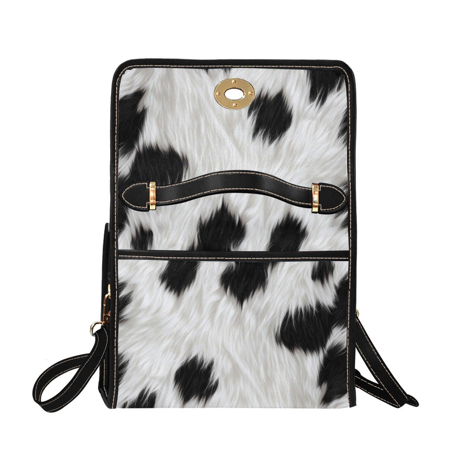 Cow Print Top Handle Purse, Western Statement Handbag for Rodeo Nights and Everyday Outfits