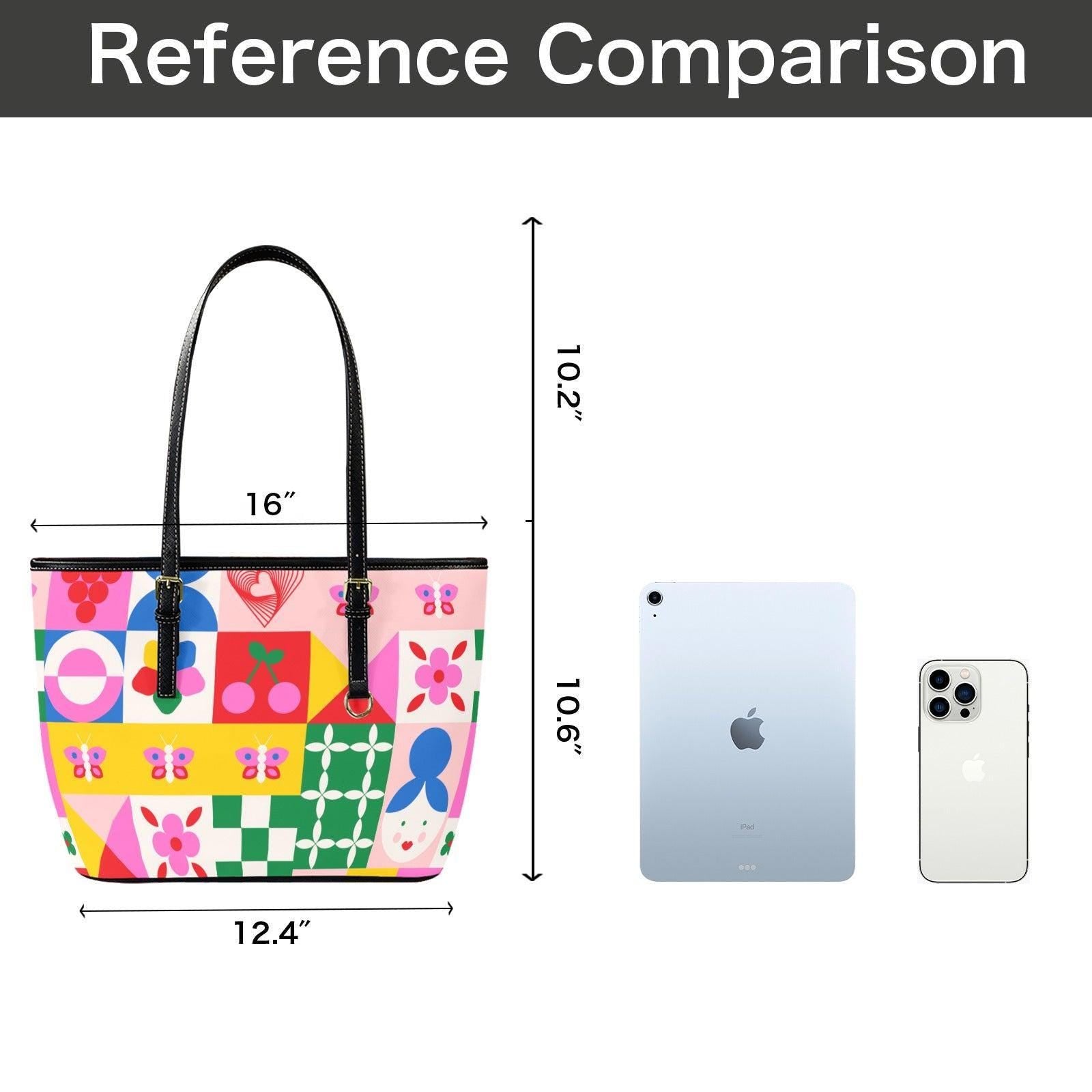 Retro Mod Tote Bag, Colorful Geometric Purse, Maximalist Shoulder Bag