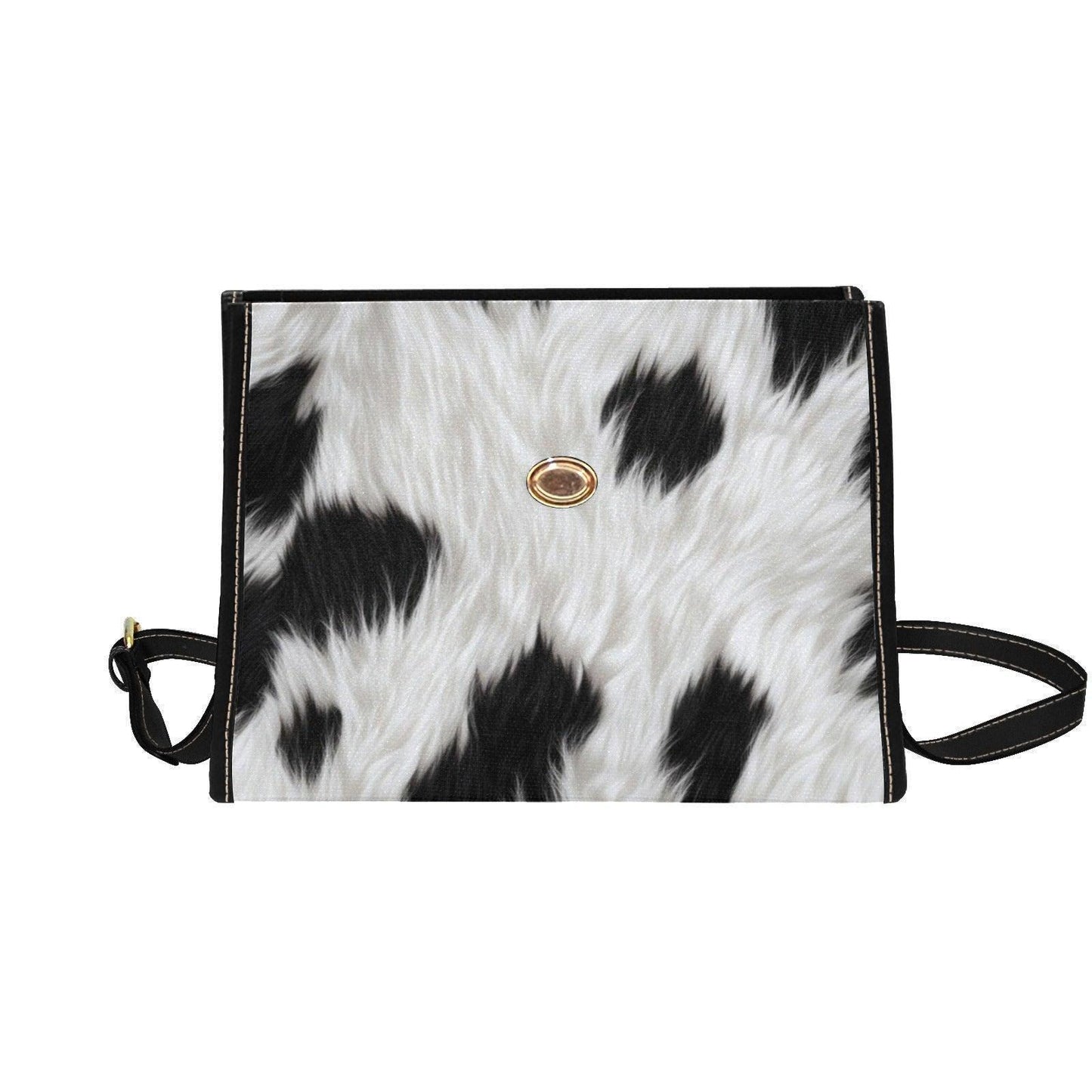 Cow Print Top Handle Purse, Western Statement Handbag for Rodeo Nights and Everyday Outfits