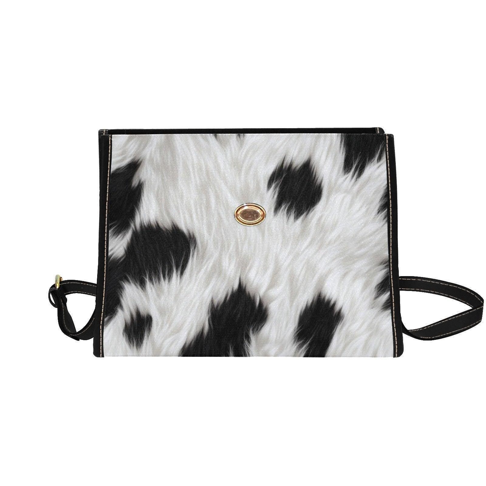 Cow Print Top Handle Purse, Western Statement Handbag for Rodeo Nights and Everyday Outfits