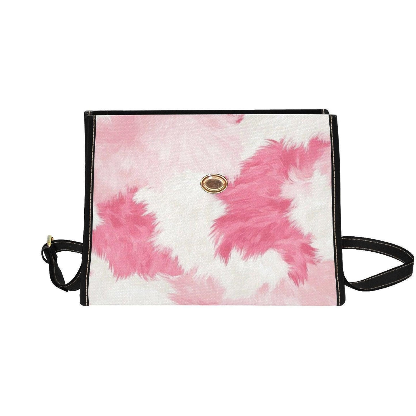 Pink Cow Print Satchel Purse Western Crossbody Handbag Y2K Girly Statement Bag