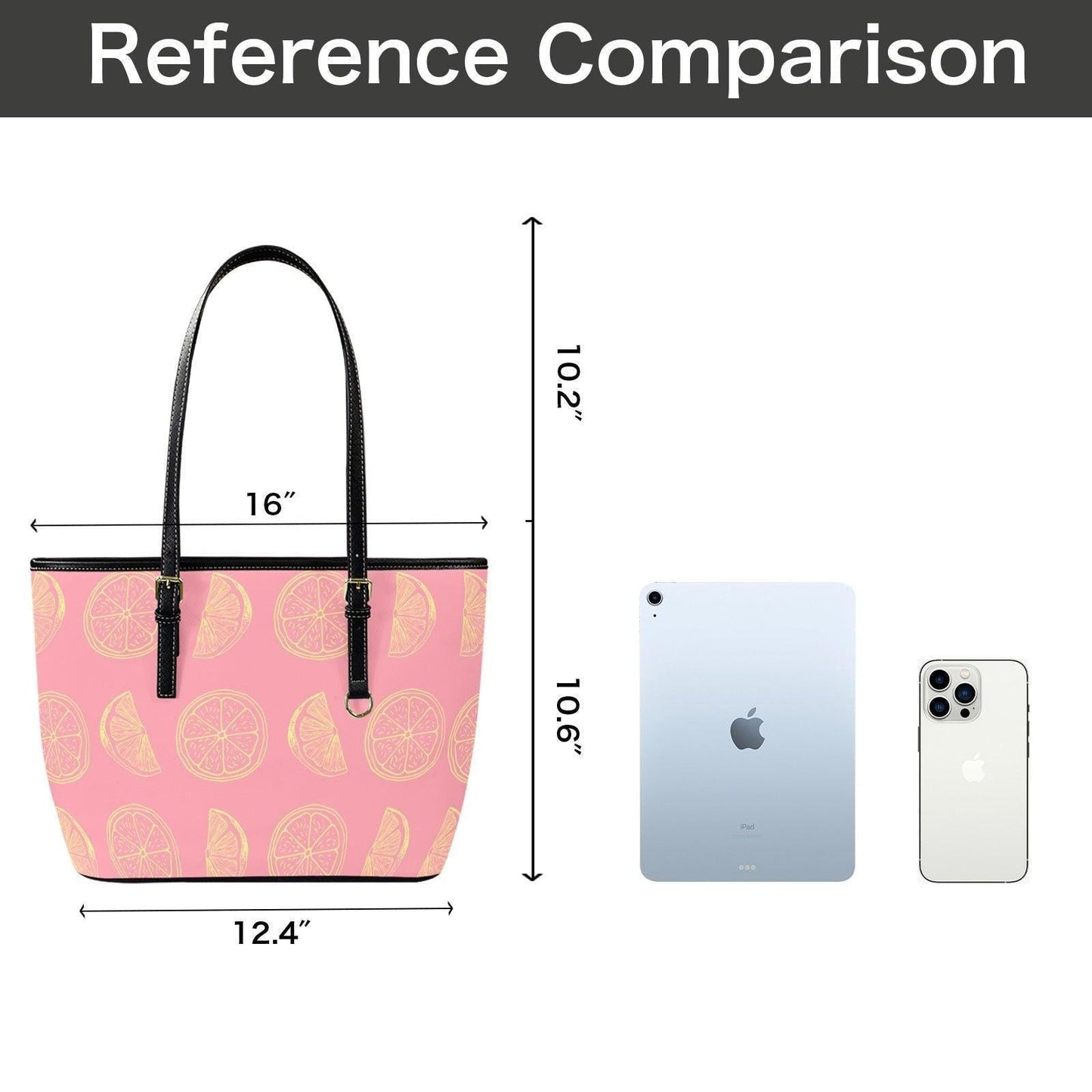 Citrus Tote Bag, Pink Fruit Shopper, Farmers Market Purse, Summer Shoulder Carryall