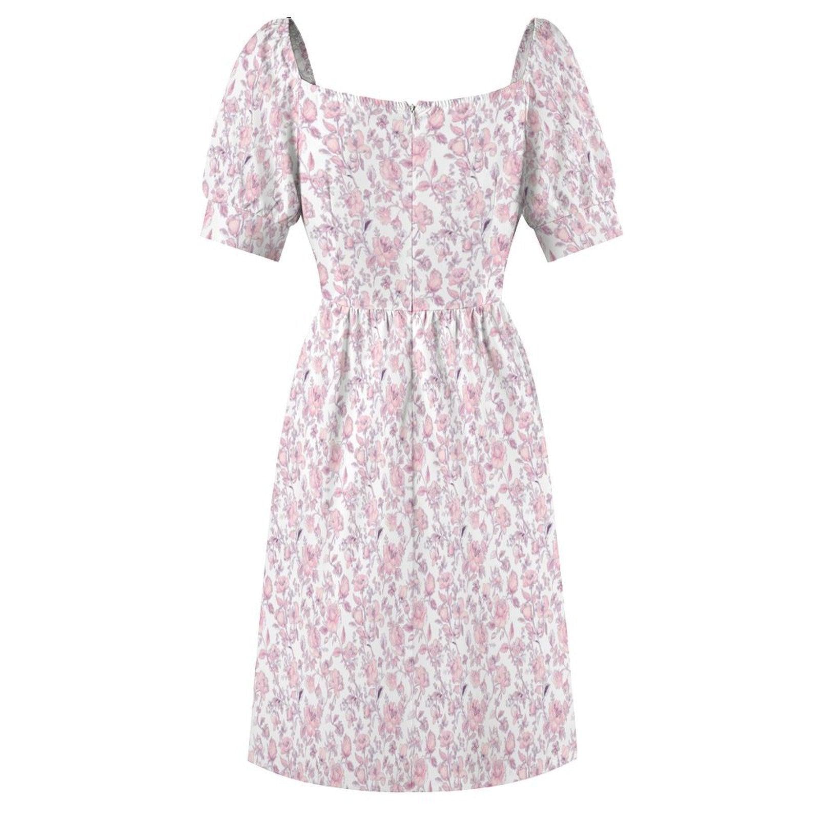 Wedding Guest Dress, Pastel Rose Sundress, Feminine Bridal Shower Outfit