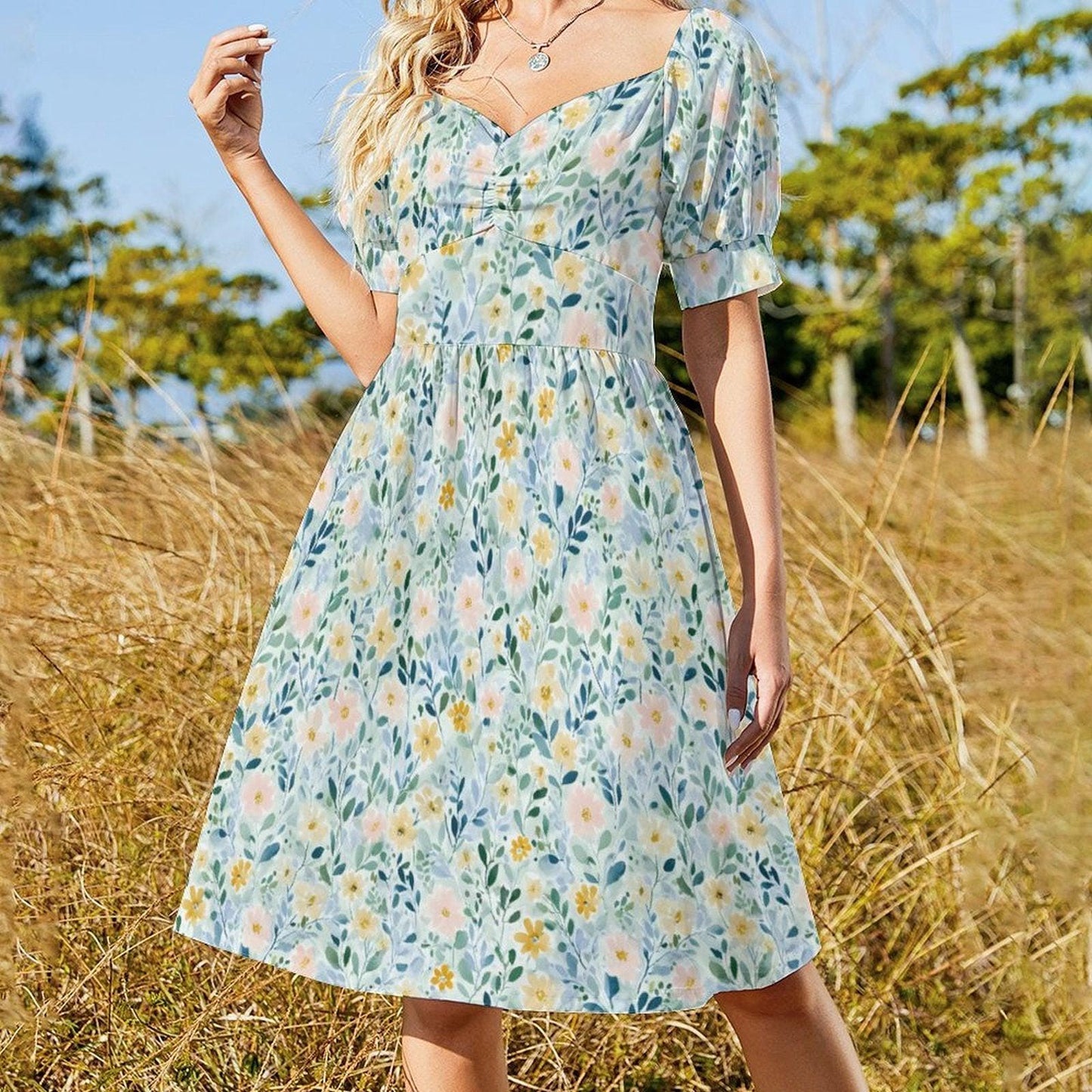 Prairie Sundress, Milkmaid Dress, Farmers Market Outfit, Country Weekend Dress