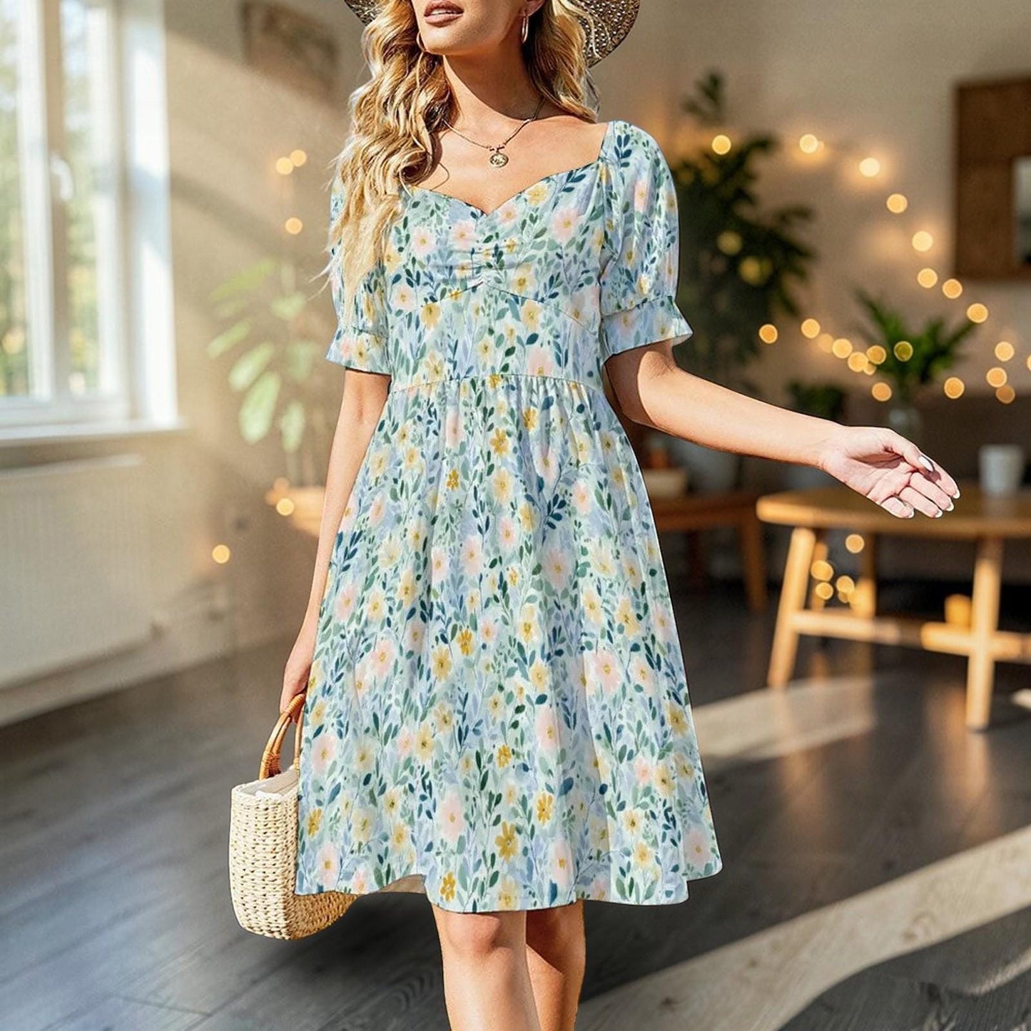 Prairie Sundress, Milkmaid Dress, Farmers Market Outfit, Country Weekend Dress