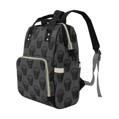 Skull Diaper Backpack, Gothic Baby Bag, Mom Travel Backpack