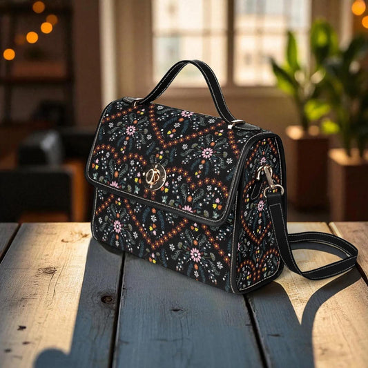 Dark Floral Handbag, Cottagecore Purse, Vintage Floral Bag, Gift for Her