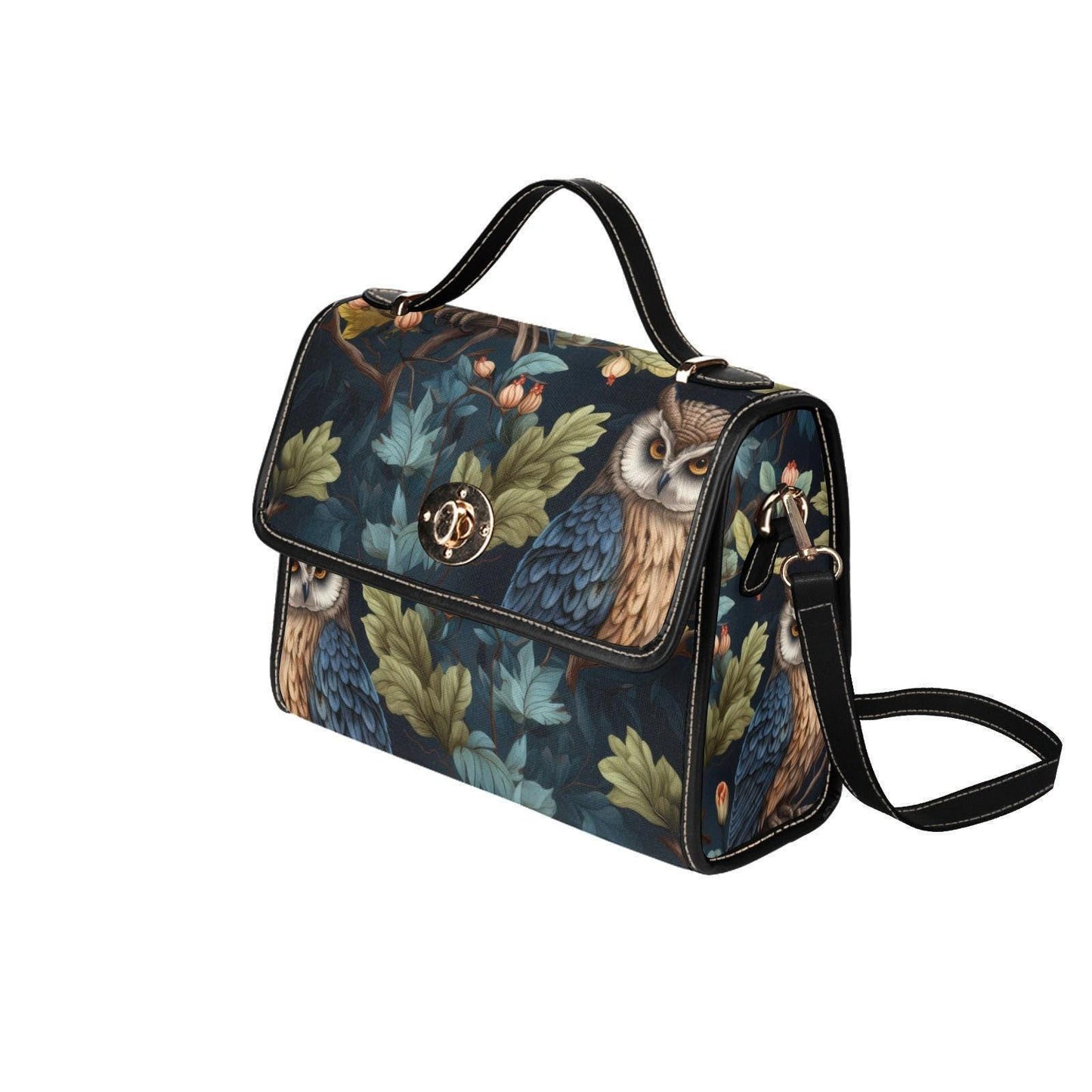Owl Forest Handbag, Witchy Woodland Purse, Cottagecore Nature Bag, Owl Lover Gift, Mystic Bag