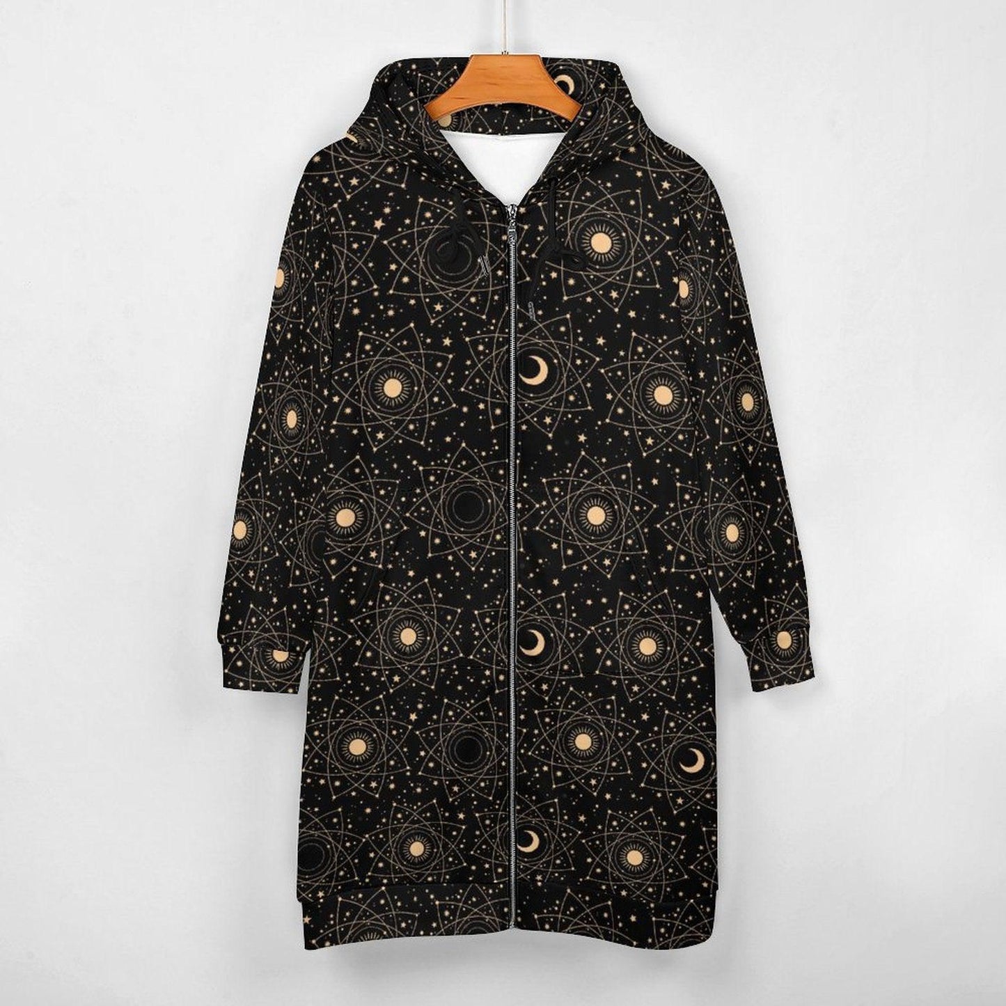 Celestial Moon Sun Hoodie Cardigan