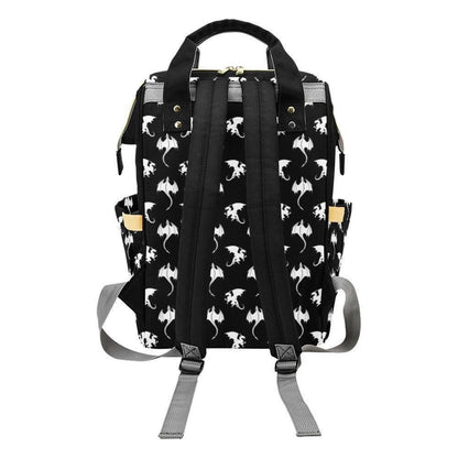 Dragon Print Diaper Bag Backpack, Fantasy Mom Bag, Baby Travel Backpack Organizer