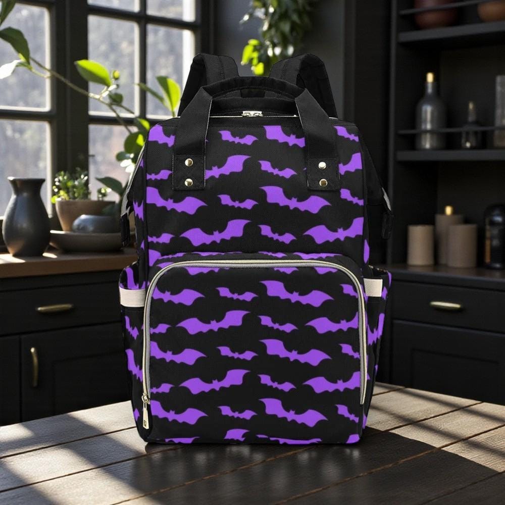 Black Halloween Diaper Backpack