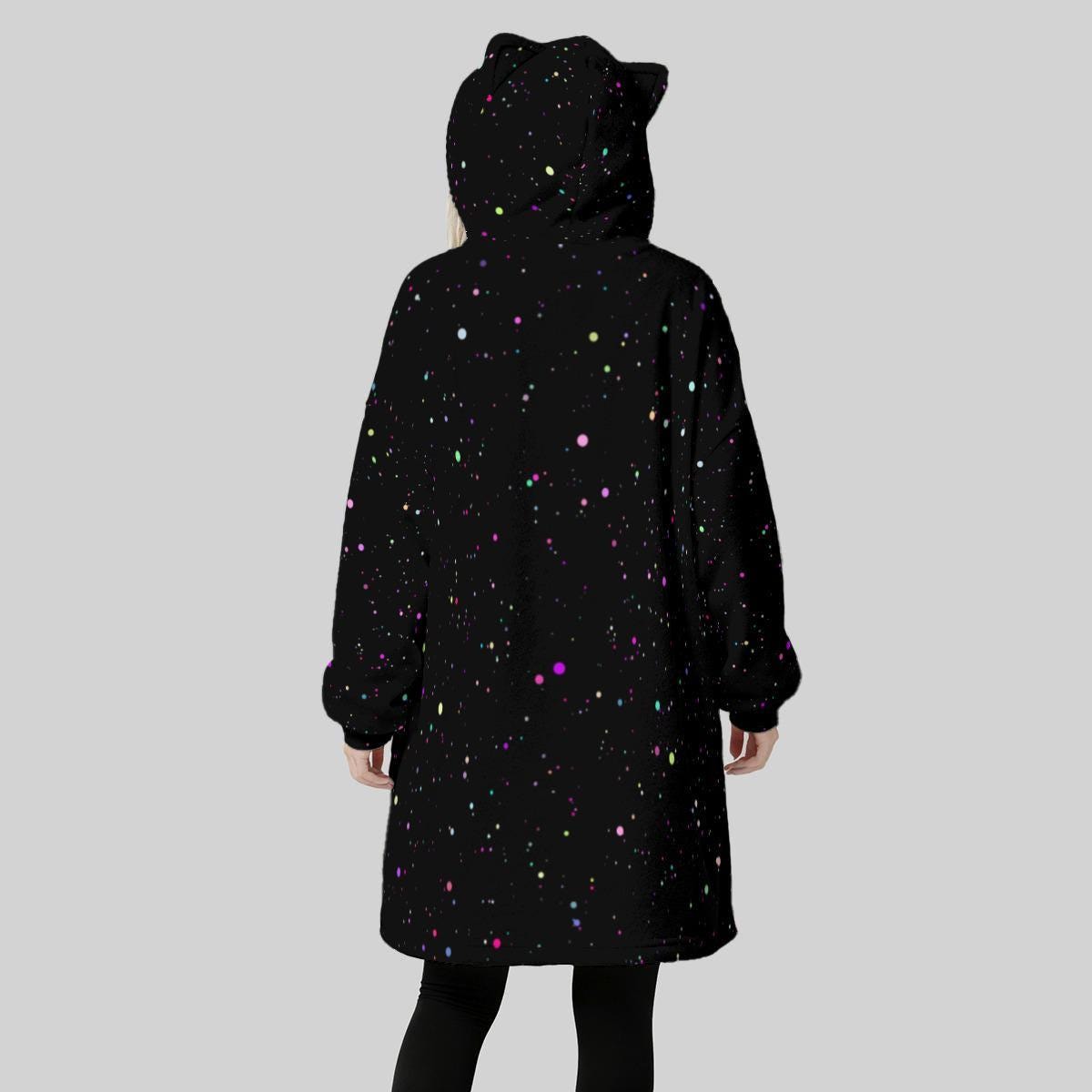 Celestial Star Speckle Fleece Hoodie Blanket