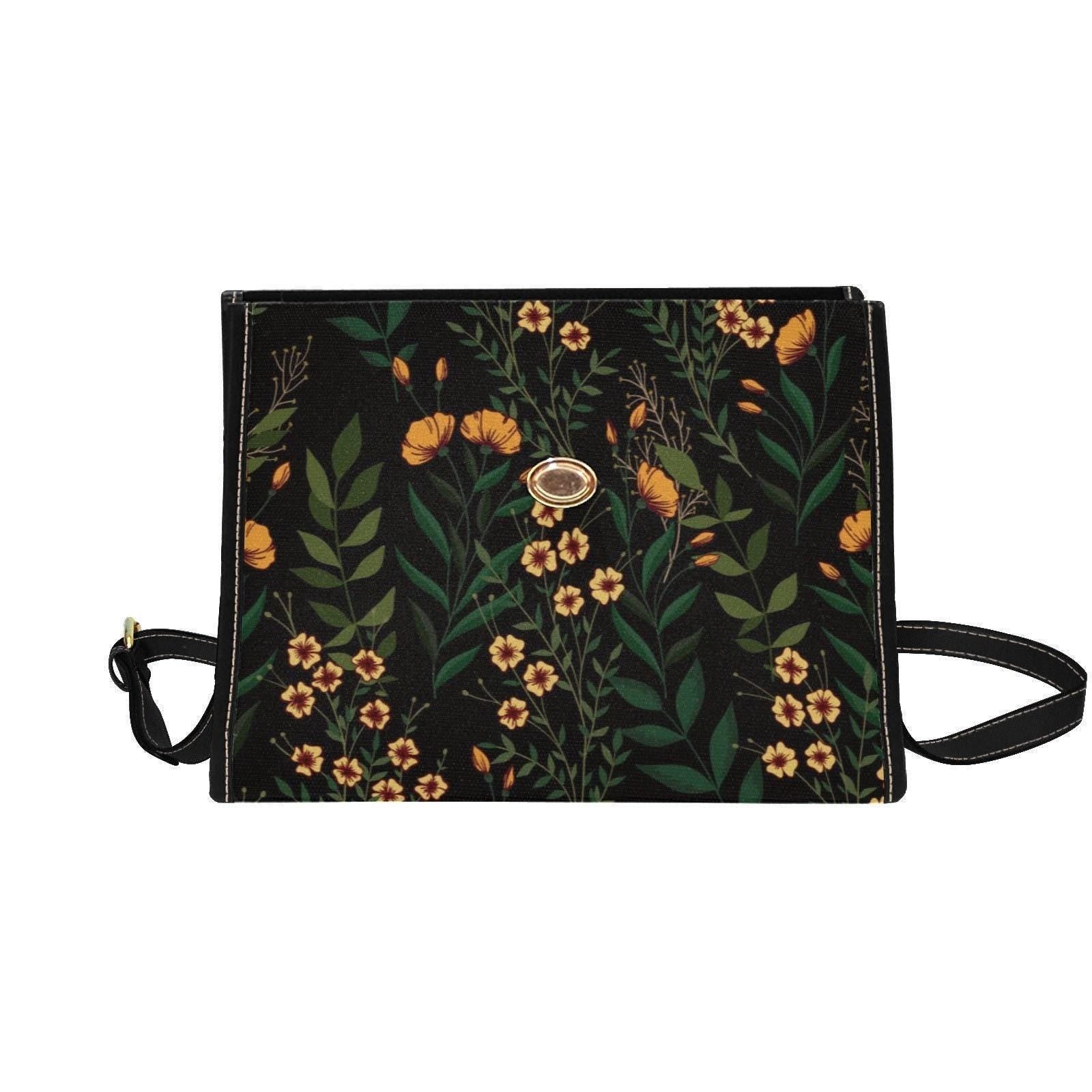 Wildflower Botanical Crossbody Bag, Nature Inspired Handbag