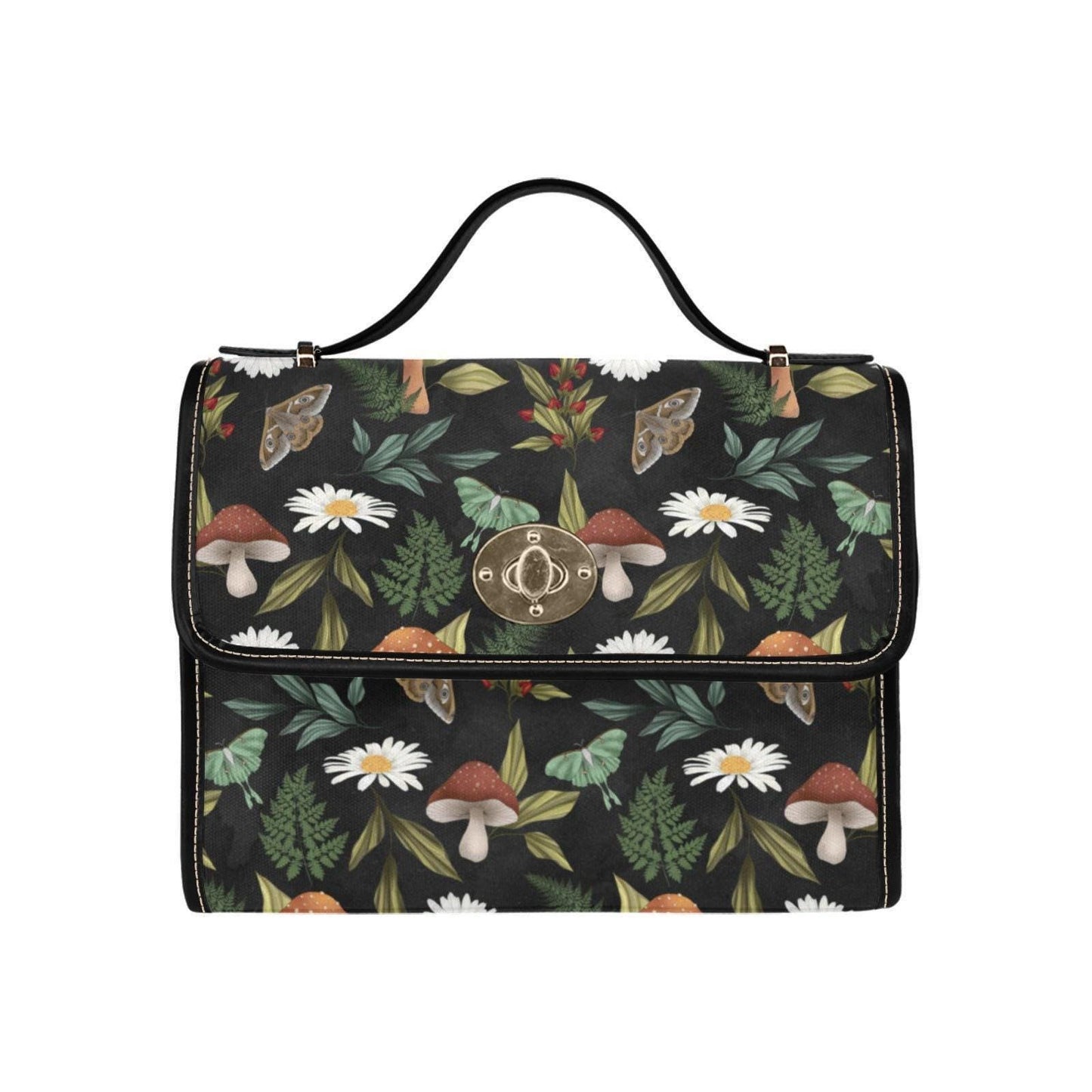 Forest Mushroom Crossbody Bag, Cottagecore Botanical Handbag