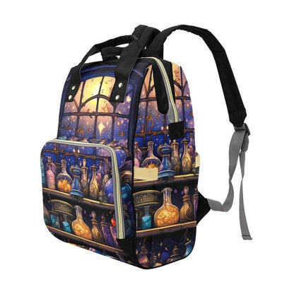 Witchy Diaper Bag Backpack, Apothecary Mom Bag, Celestial Nursery Organizer