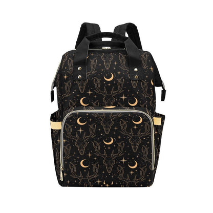 Diaper Bag Backpack, Celestial Deer Print Mom Backpack, Baby Travel Organizer