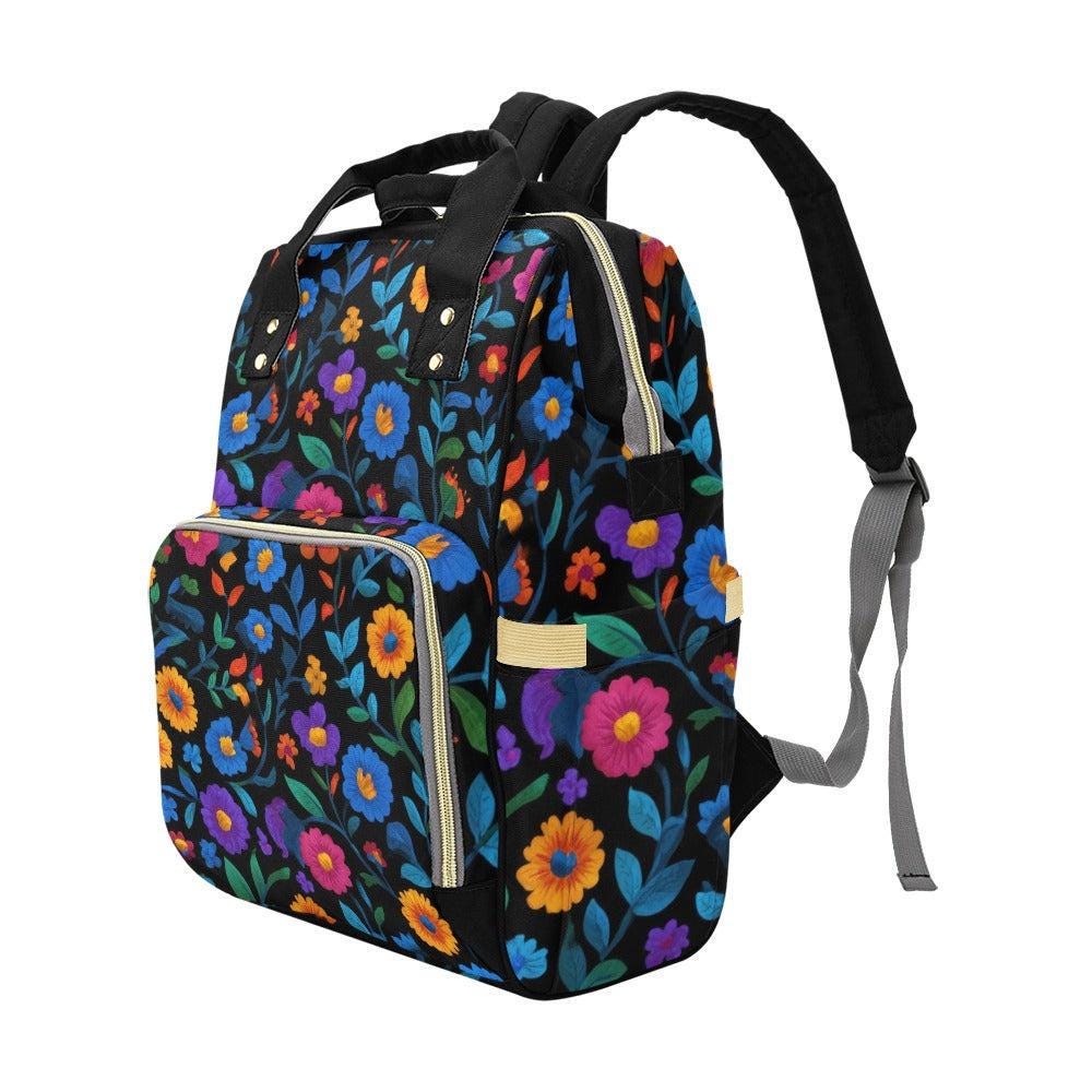 Floral Diaper Backpack for Moms