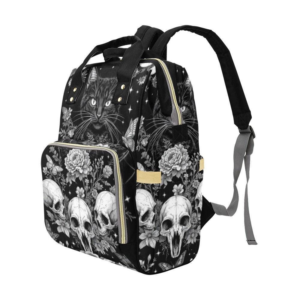 Black Cat Lover Diaper Backpack