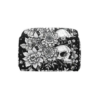 Gothic Diaper Bag Backpack, Skull Cat Mom Backpack, Baby Travel Organizer
