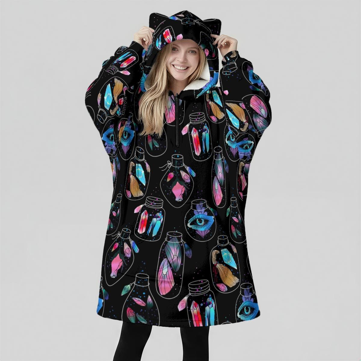 Black Witchy Blanket Hoodie